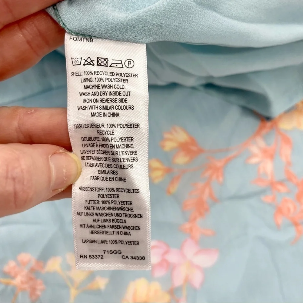 NWT FRENCH CONNECTION Women's Diana Off-The-Shoulder Midi Dress Blue Floral 4 - Picture 6 of 11